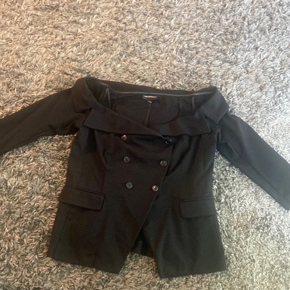 Lane Bryant off the shoulder Ponte Jacket